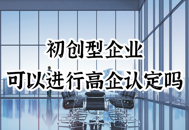 初创型企业可以进行高企认定吗